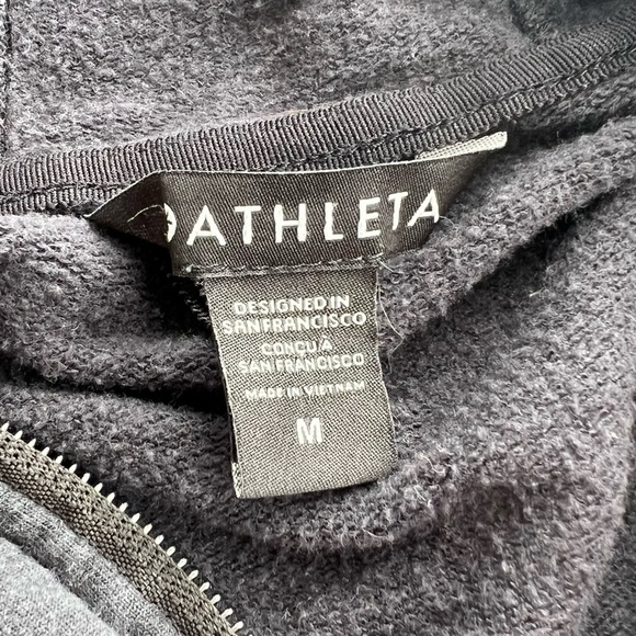 Athleta Balance Sweatshirt Black Zip-Up Hoodie Size Medium - Picture 5 of 9